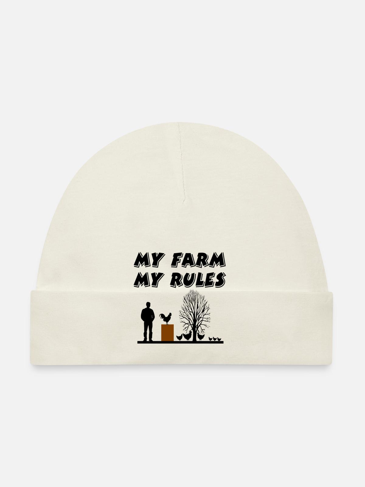 Ferme - Bonnet bio Bébé - blanc - Devant