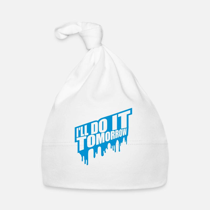 do it tomorrow Zitat Baby Bio-Mütze