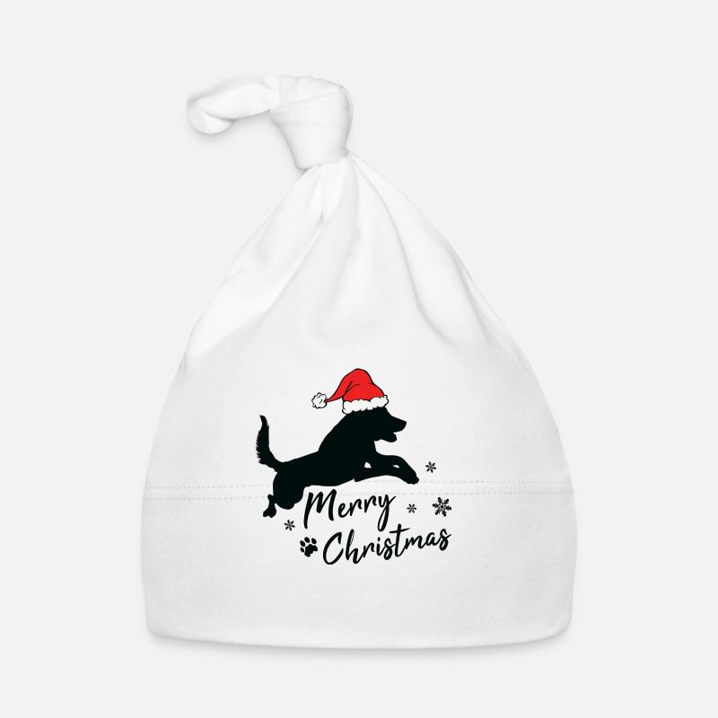 Joyeux Noël Malinois - Bonnet bio Bébé - blanc
