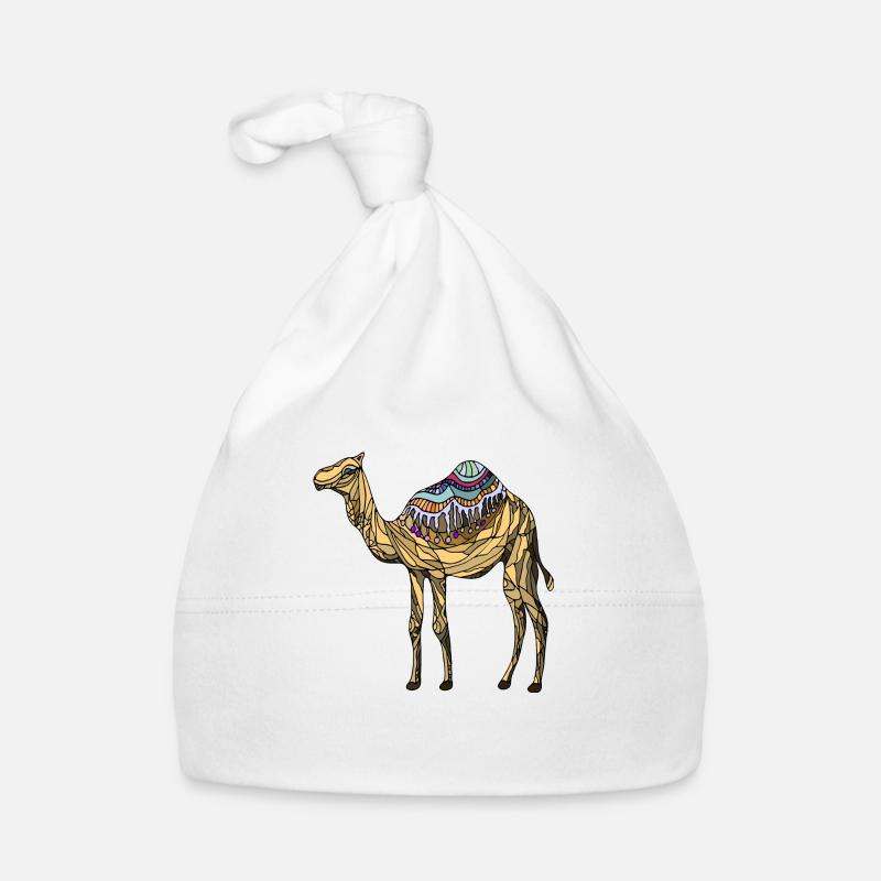 Chameau - Bonnet bio Bébé - blanc