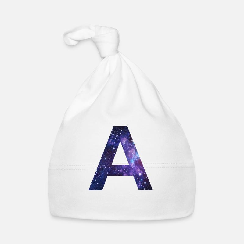 Galaxie A Buchstabe Weltall Milchstraße Geschenk Baby Bio-Mütze