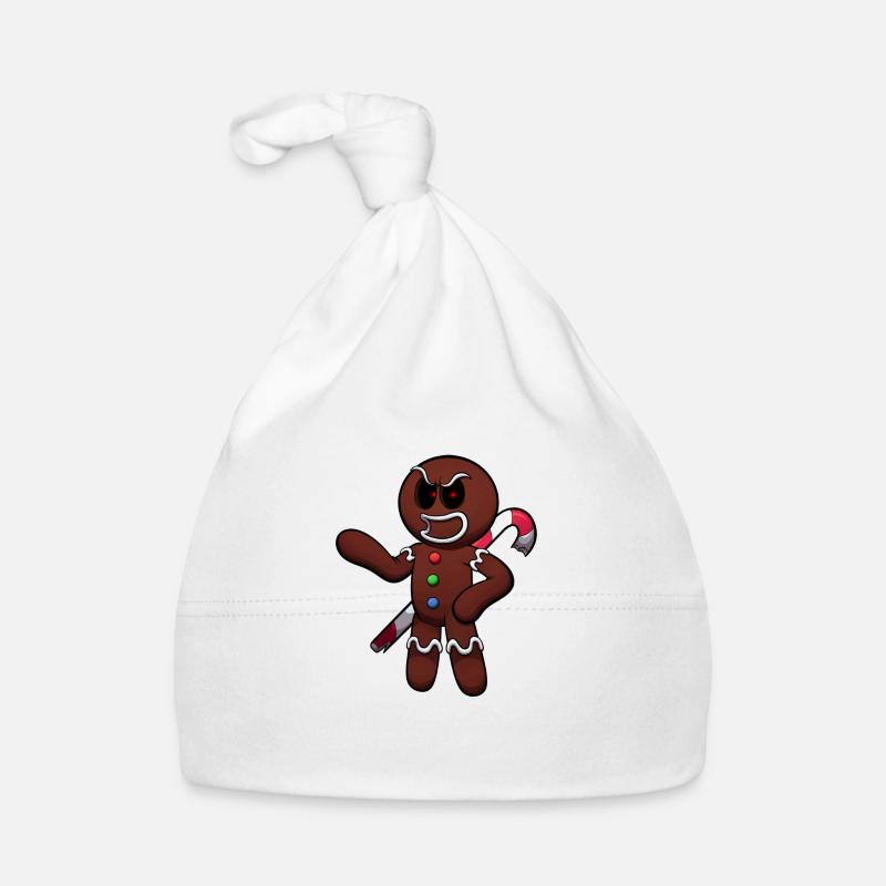 Evil Gingerbread Man Organic Baby Cap
