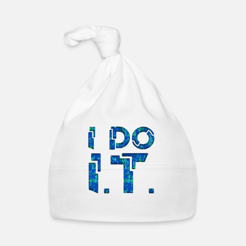 IT-Typ Unterstützung Geek Computer Computer Geek Ich tue es Baby Bio-Mütze