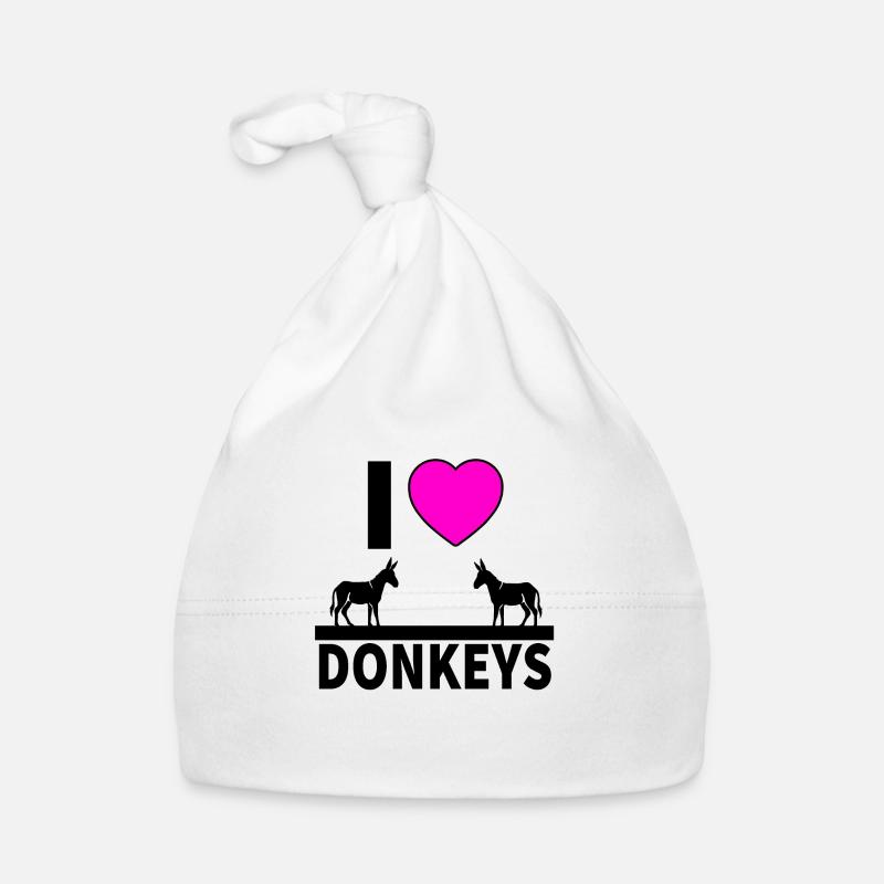 Donkey - Organic Baby Cap - white