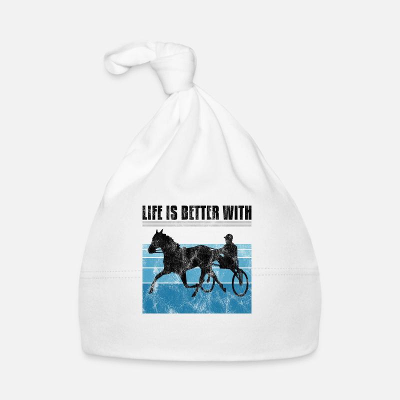 Life is better with Harness Racing Trabrennen Trab Baby Bio-Mütze