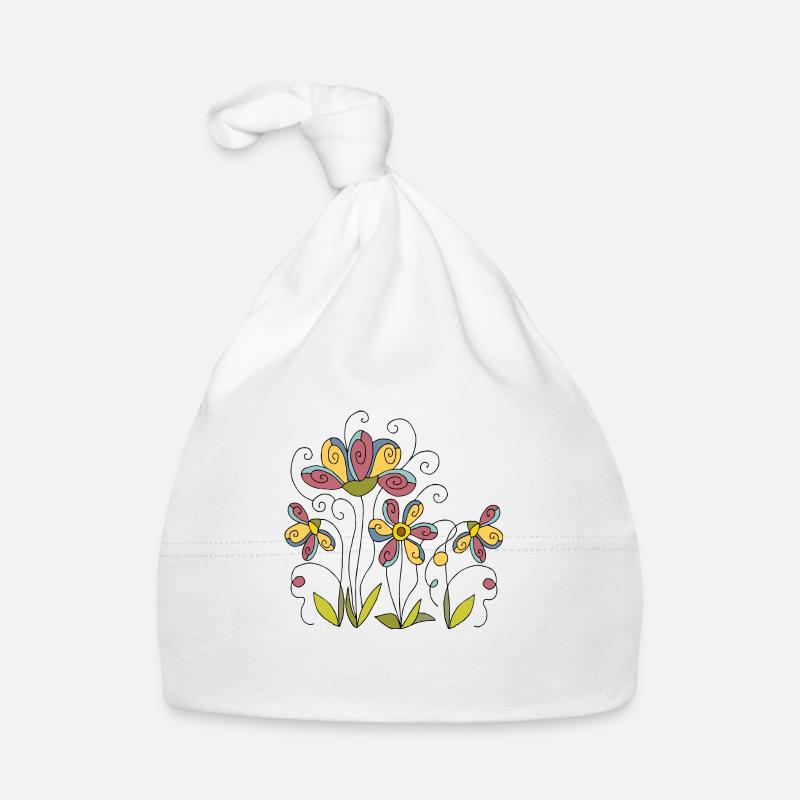 Blumen Baby Bio-Mütze