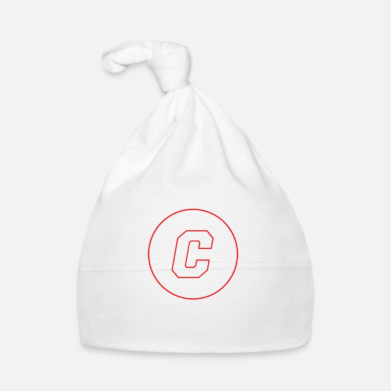 Vrai coachl C rouge rond 95 transparent - Bonnet bio Bébé - blanc