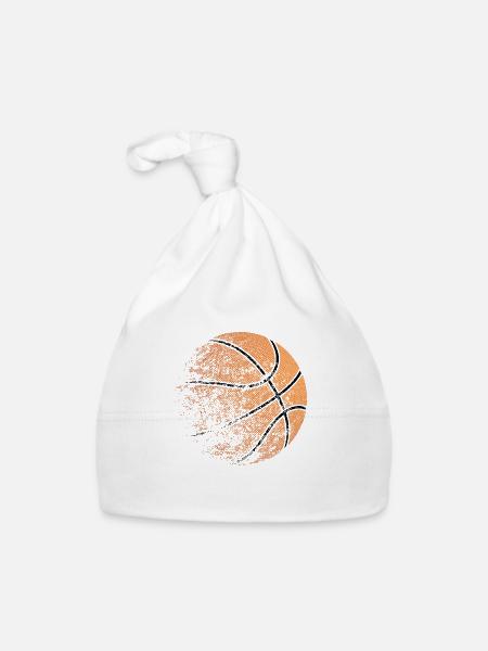 Basketball - Organic Baby Cap - white - Front