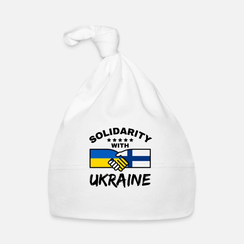 LA FINLANDE en solidarité avec l’Ukraine Bonnet bio Bébé