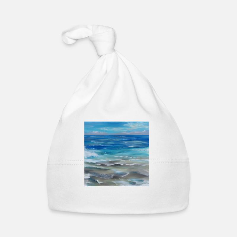 Peinture du ciel bleu et de l’océan Bonnet bio Bébé