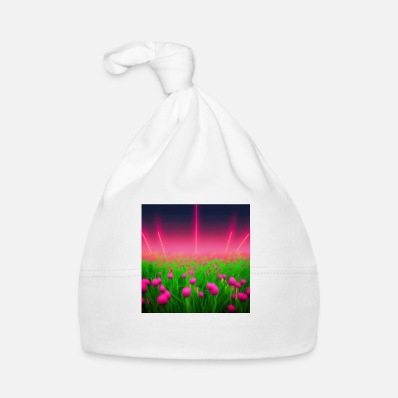 Glowing pink flowers Organic Baby Cap