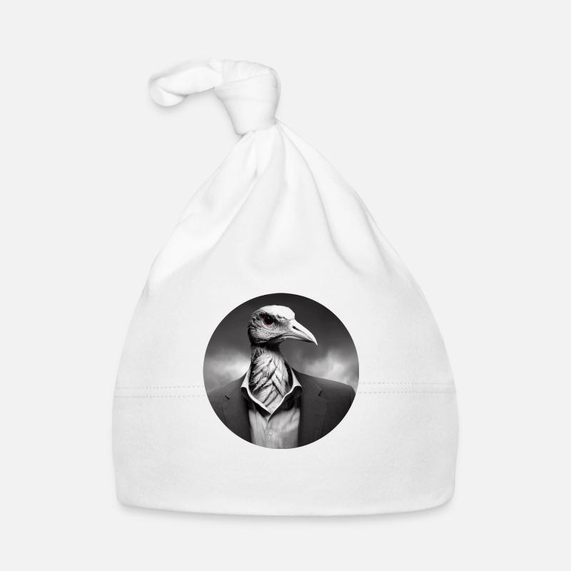Humain géant avec visage d’oiseau Bonnet bio Bébé