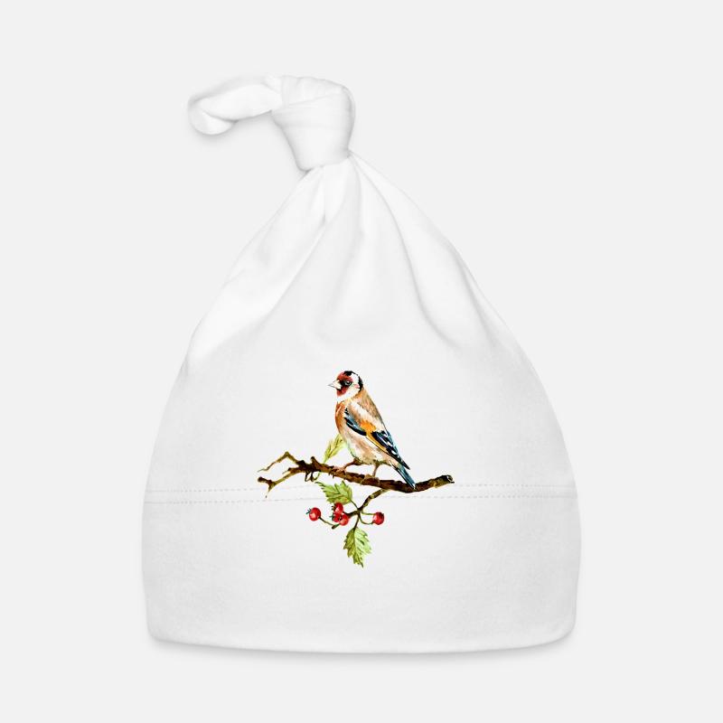 Bunter Vogel Baby Bio-Mütze