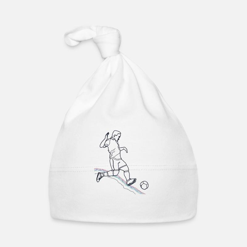 Dessin de footballeur Bonnet bio Bébé