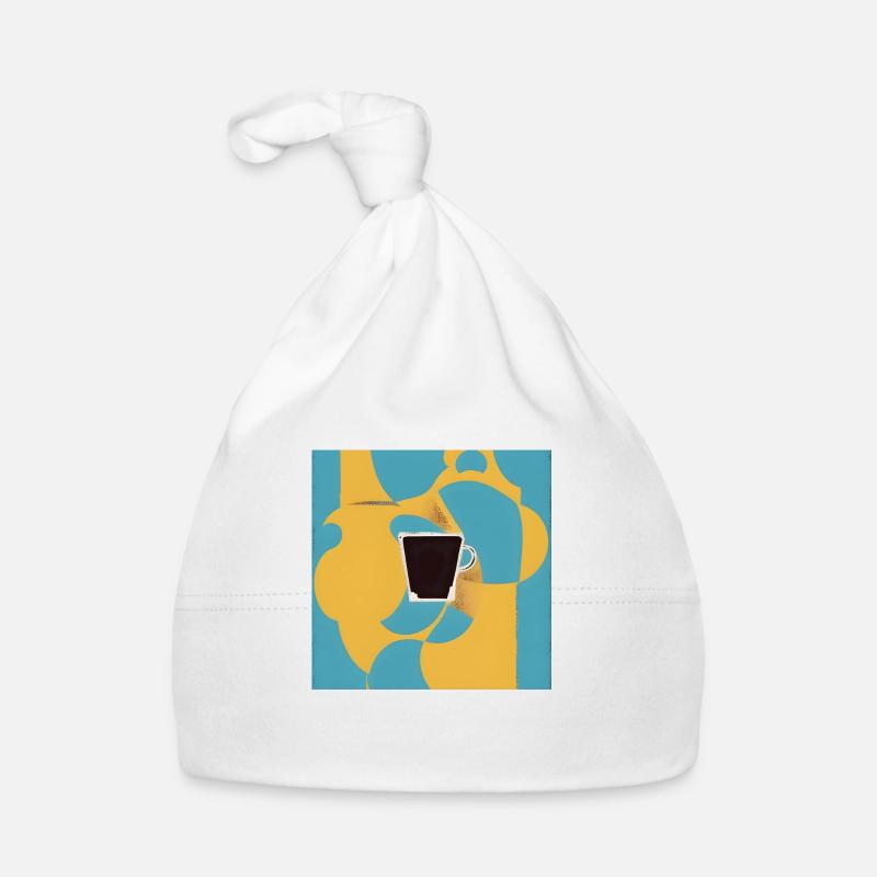 Coffe lovers portrait - Organic Baby Cap - white