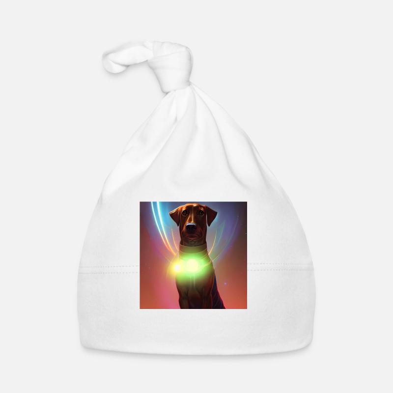 Le chien de l’univers - Bonnet bio Bébé - blanc
