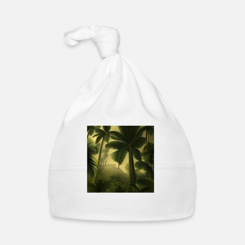 Ein Wald mit Palmen Baby Bio-Mütze