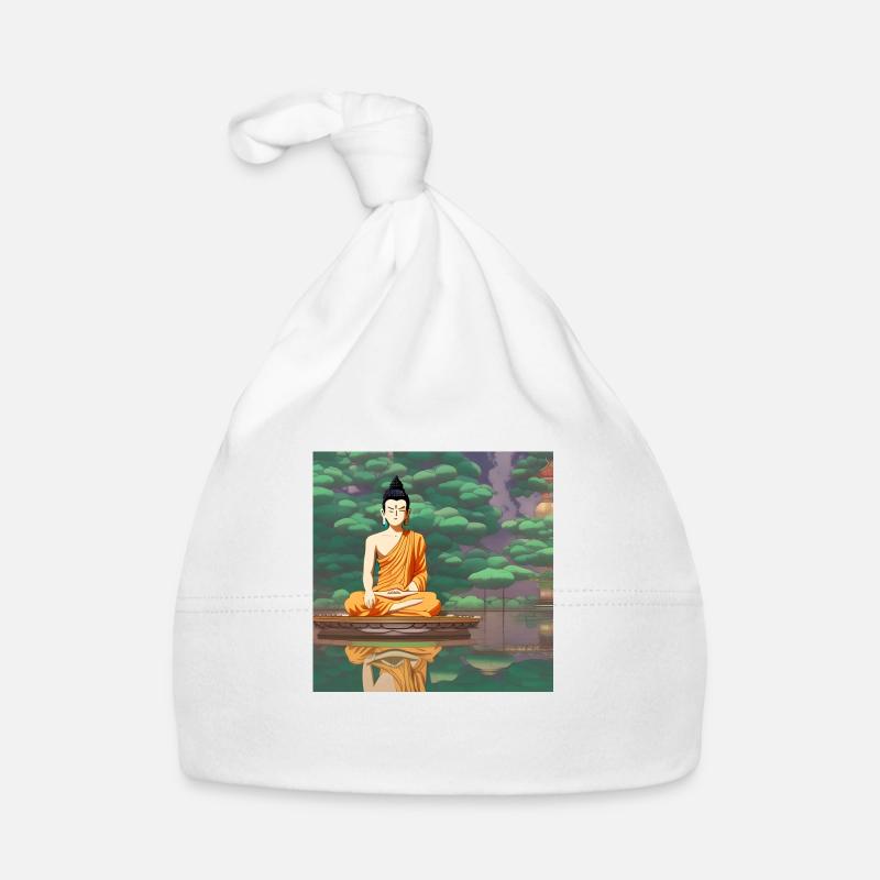 Art de statue de Bouddha de bande dessinée Bonnet bio Bébé