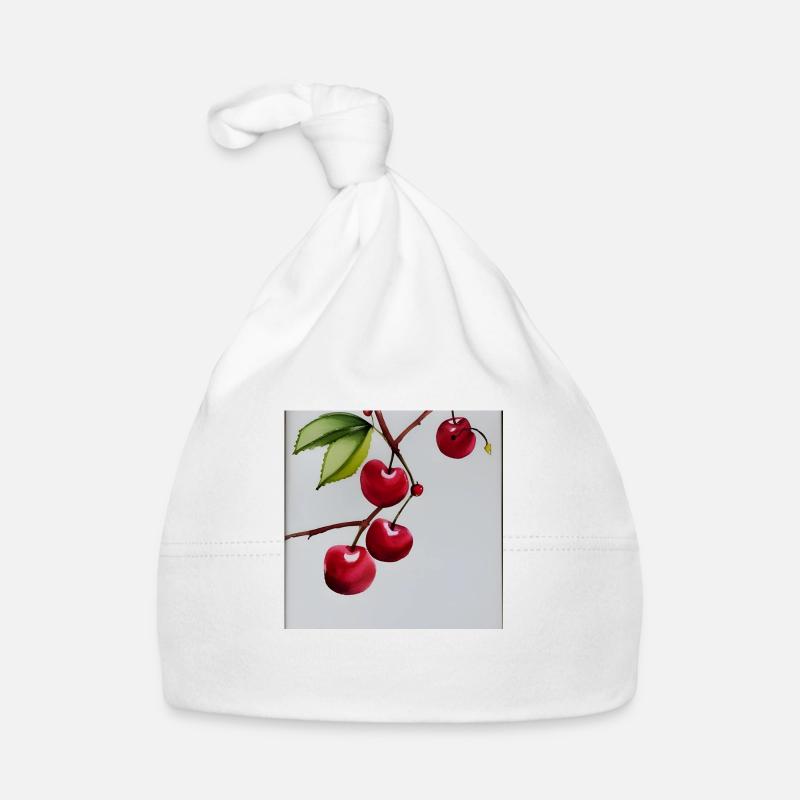 Winterliche Kirschmalerei Baby Bio-Mütze