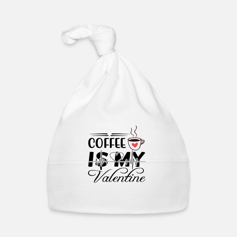 Le café est mon battement de cœur de la Saint-Valentin Bonnet bio Bébé