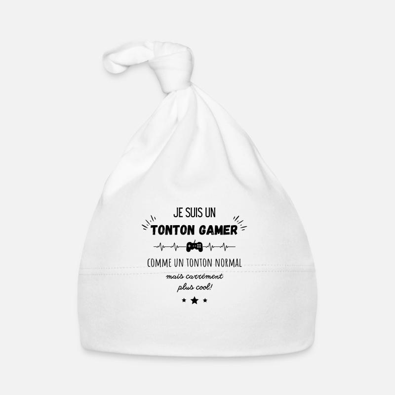 tonton gamer cool Bonnet bio Bébé