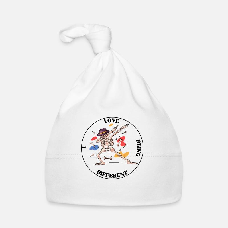 love being different - Organic Baby Cap - white