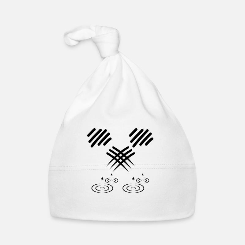 ÉGRATIGNURES SOUS LA PLUIE - Bonnet bio Bébé - blanc