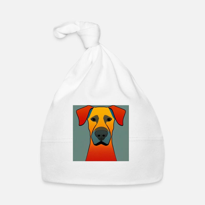 Chien Pop Art Bonnet bio Bébé