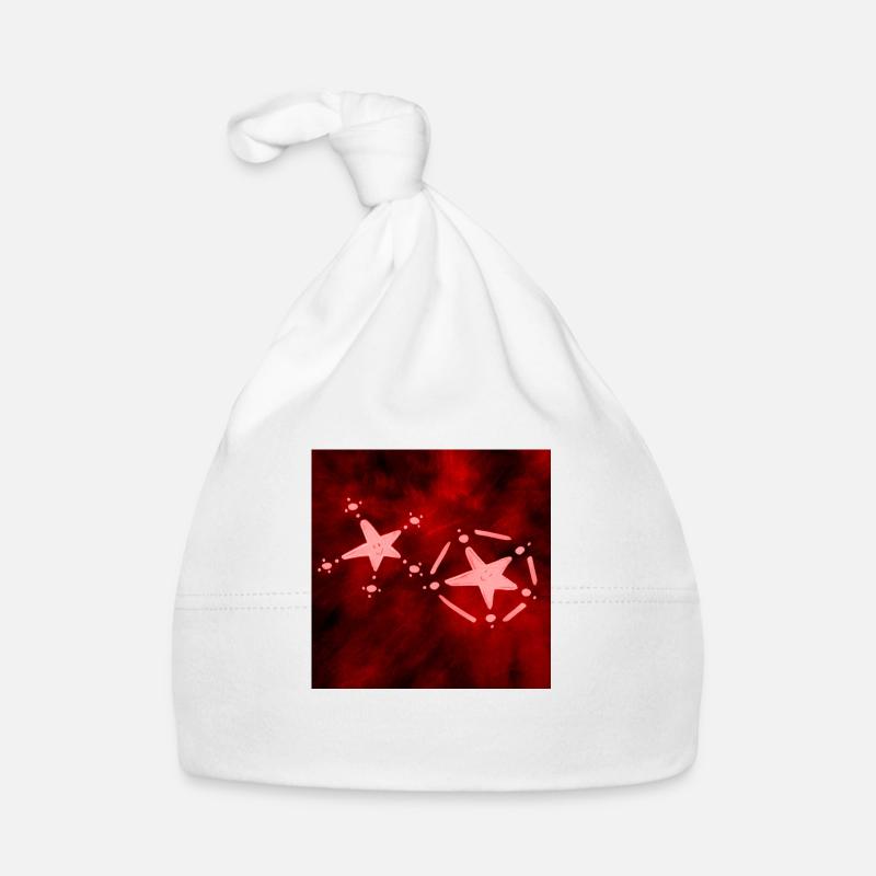 2 ÉTOILES ROUGES Bonnet bio Bébé