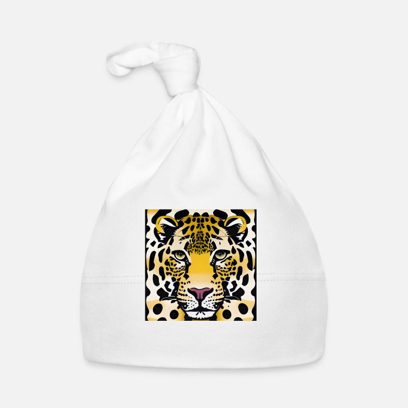Leopard Cheetah Cat Organic Baby Cap