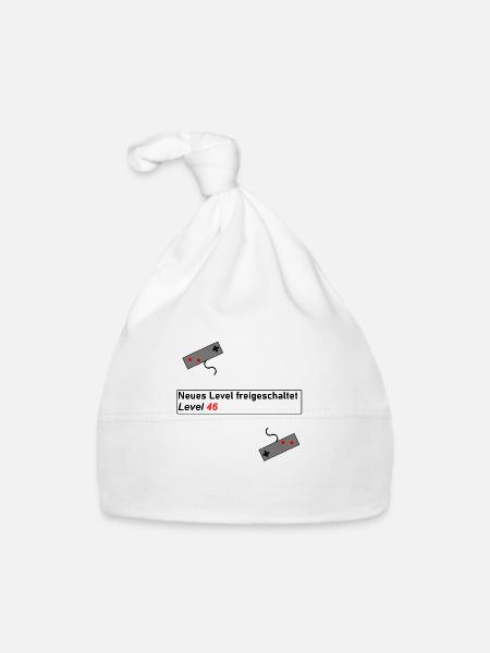 Geschenk Geschenkidee Geburtstag Gaming Level Up - Baby Bio-Mütze - Weiß