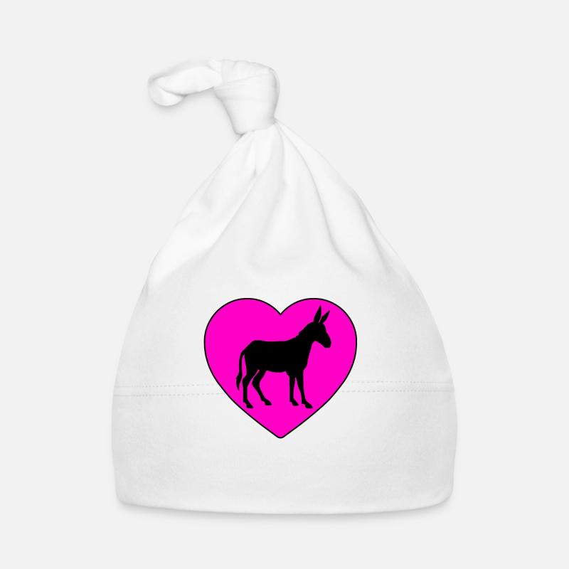 Âne - Bonnet bio Bébé - blanc