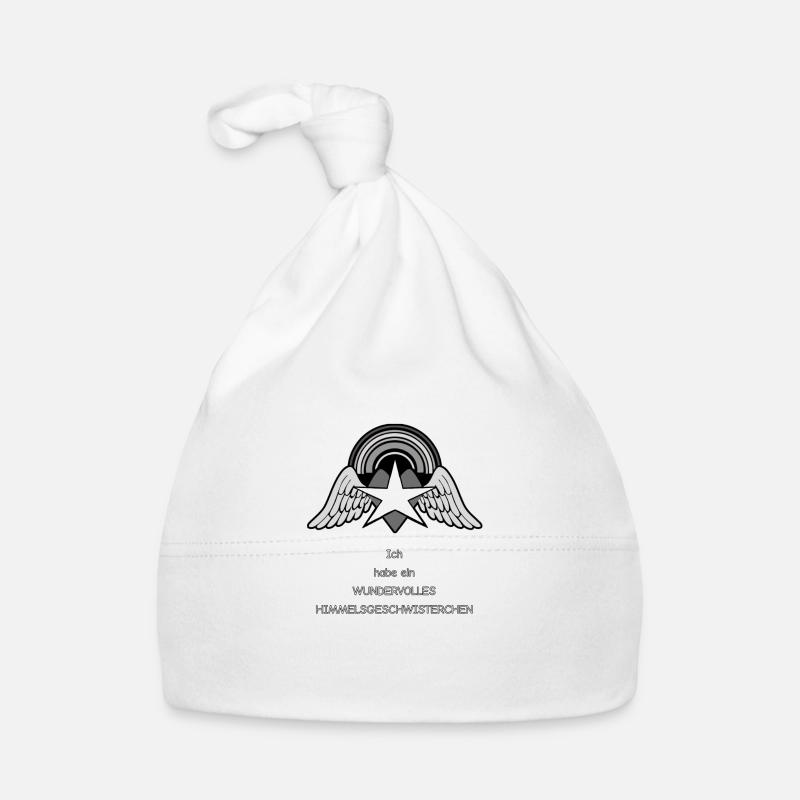 Himmelsgeschwisterchen - BlackNWhite - Baby Bio-Mütze - Weiß