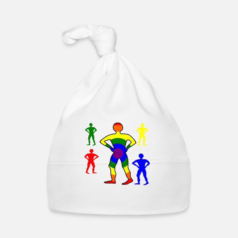 Rainbow Person Baby Bio-Mütze