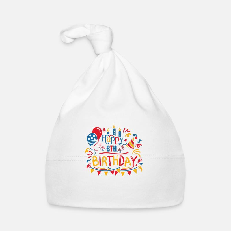 Alles Gute zum 6. Geburtstag Sechste 6-jährige Geschenkideen Baby Bio-Mütze