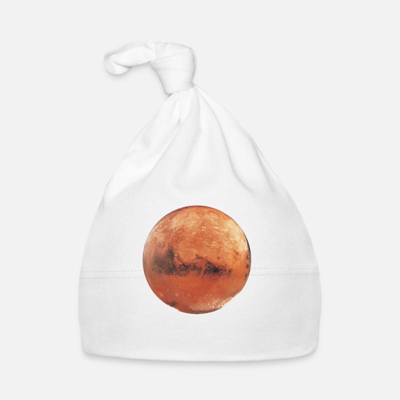 Mars Planète Astrologie Astronomie Espace Mercure - Bonnet bio Bébé - blanc