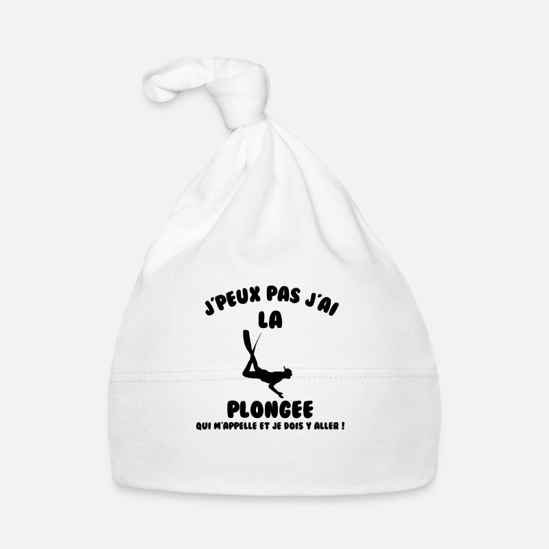 J’peux pas j’ai plongée - Bonnet bio Bébé - blanc
