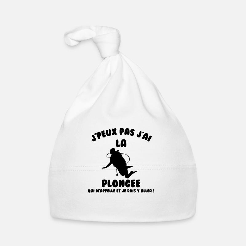 J’peux pas j’ai plongée - Bonnet bio Bébé - blanc
