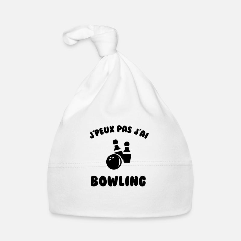 J’peux pas j’ai bowling - Bonnet bio Bébé - blanc