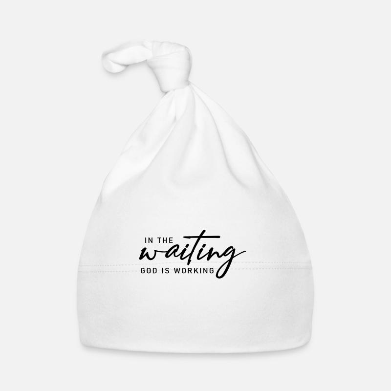 In the waiting God is Working Organic Baby Cap