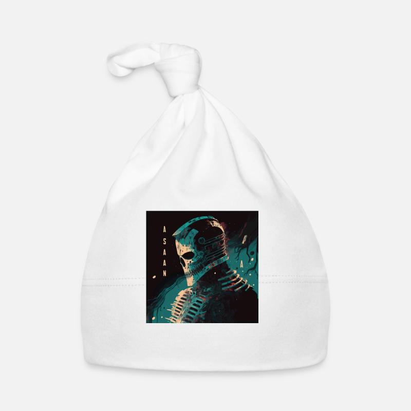 Robot skull Organic Baby Cap