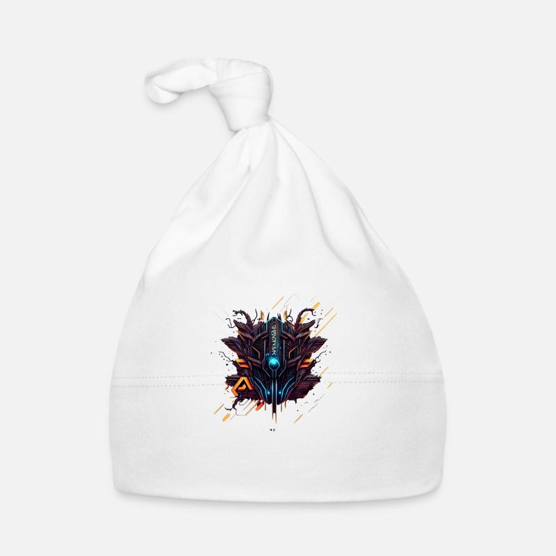 Futuristisches Cyber-Logo Baby Bio-Mütze