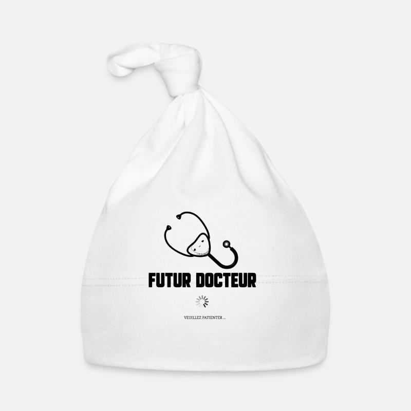 Docteur - Bonnet bio Bébé - blanc