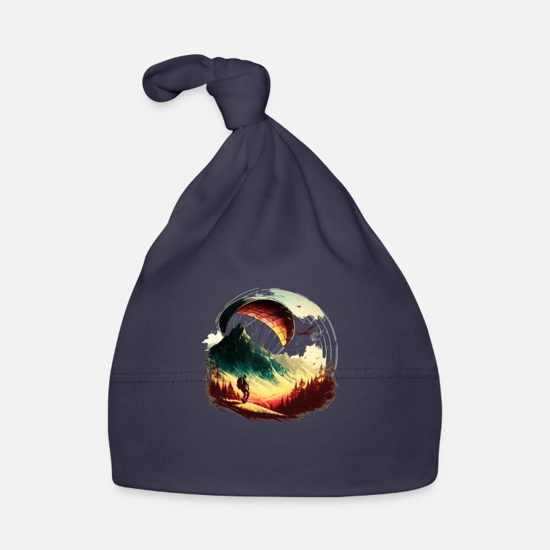 High above the clouds, cool paraglider Organic Baby Cap