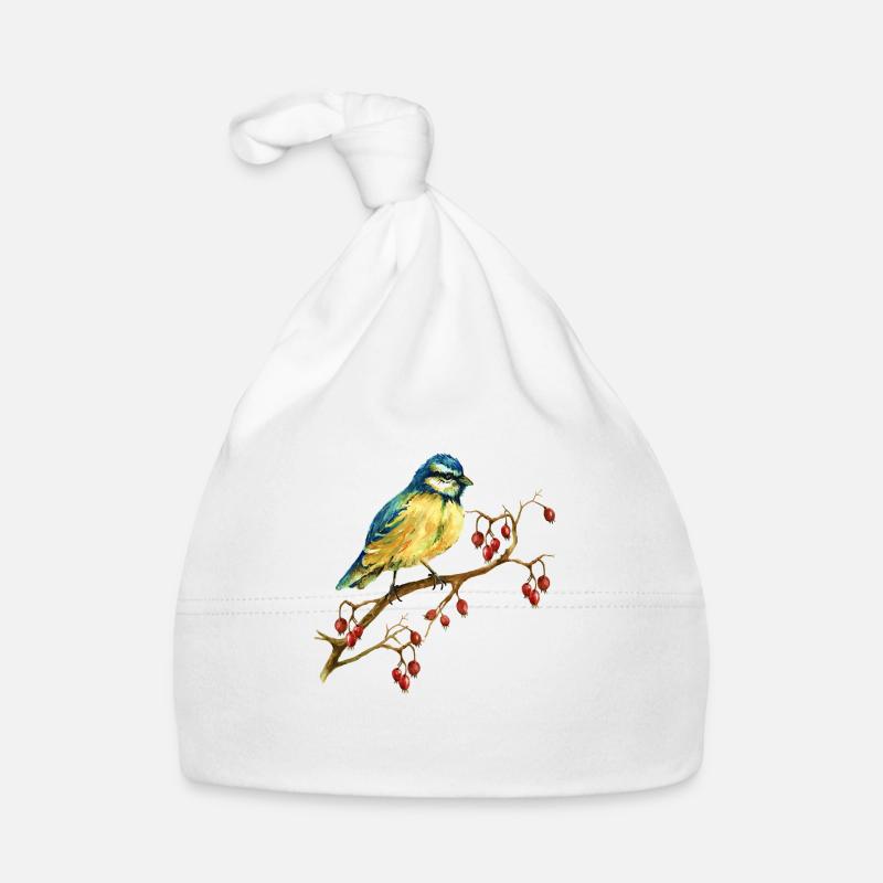 Colorful bird Organic Baby Cap