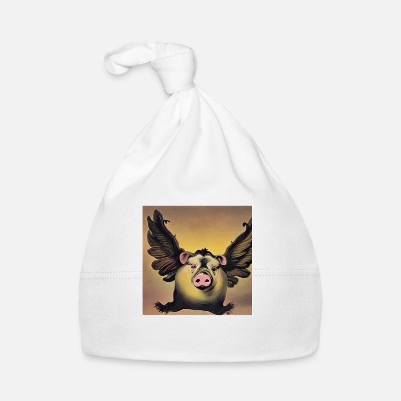 Flugschwein Baby Bio-Mütze