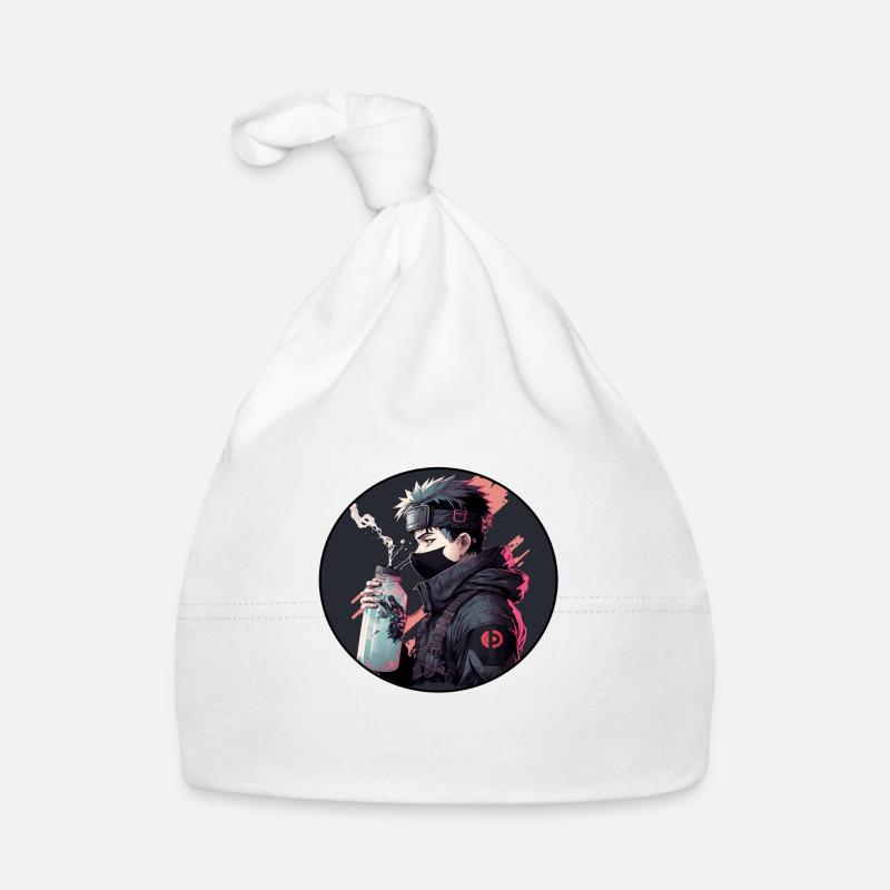 Ninja mit Wasserflasche Baby Bio-Mütze
