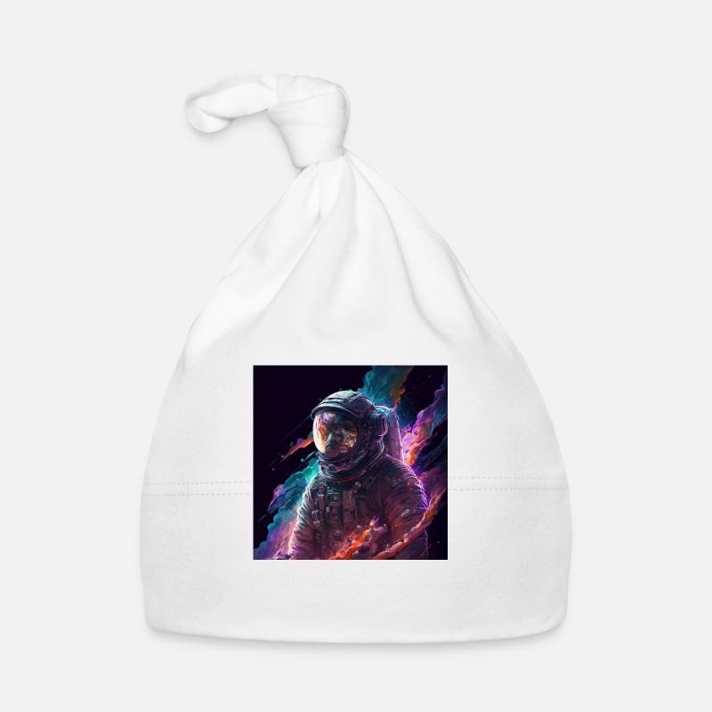 Astronaut in the Space Nebula Organic Baby Cap
