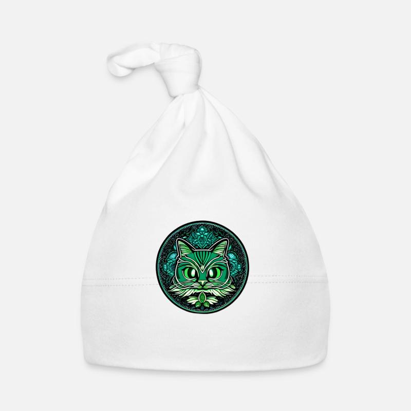 mandala et chat Bonnet bio Bébé