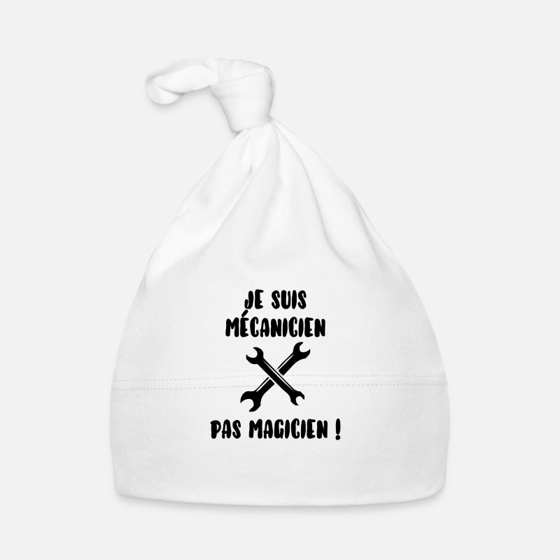 Mécanicien pas magicien Bonnet bio Bébé